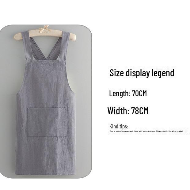 Breathable Cotton Apron: Wrinkle-Resistant & Custom Logo, Anti-Fouling Cooking Wear