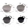 4pcs/set with Pour Spout Mixing Bowl Set with Handle Snacks Basin Salad Bowl  Vegetables