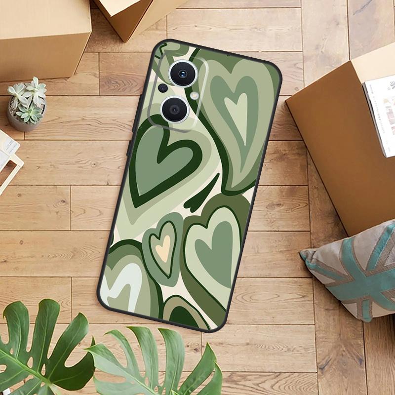 Brown Purple Hearts Swirl Pattern Phone Case For OPPO Reno 14 13 11 12 F 10 Pro 8T 7 8 Lite OPPO Find X8 X6 X5 X9 Pro Cover