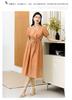 Summer waist slimming dress with elegant temperament, women's mid length skirt