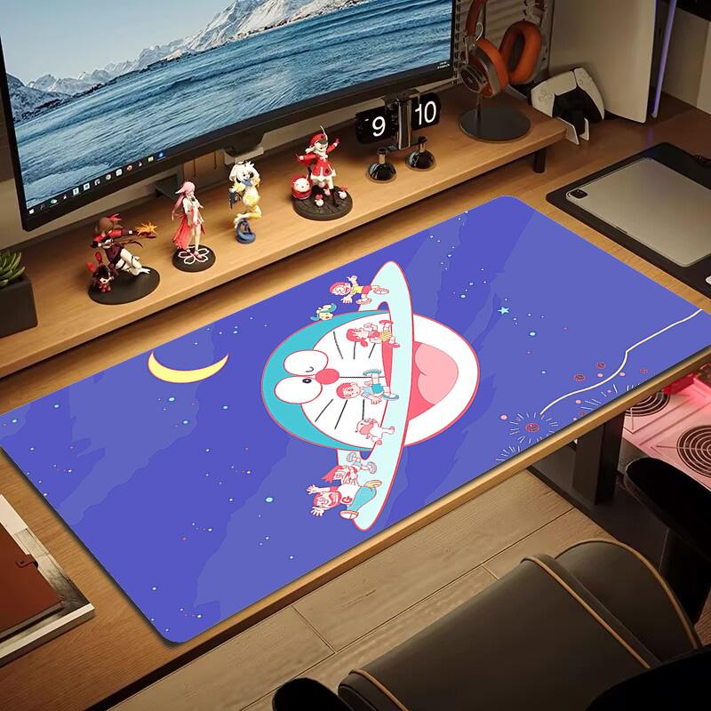 Doraemon3 Print Cushion Non-slip Laptop Tablet Big Mousepad XXL Mat Mini PC Playmat With Lock edge