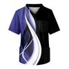 Men's Short Sleeve V Neck Print Chest Pocket Carer Top