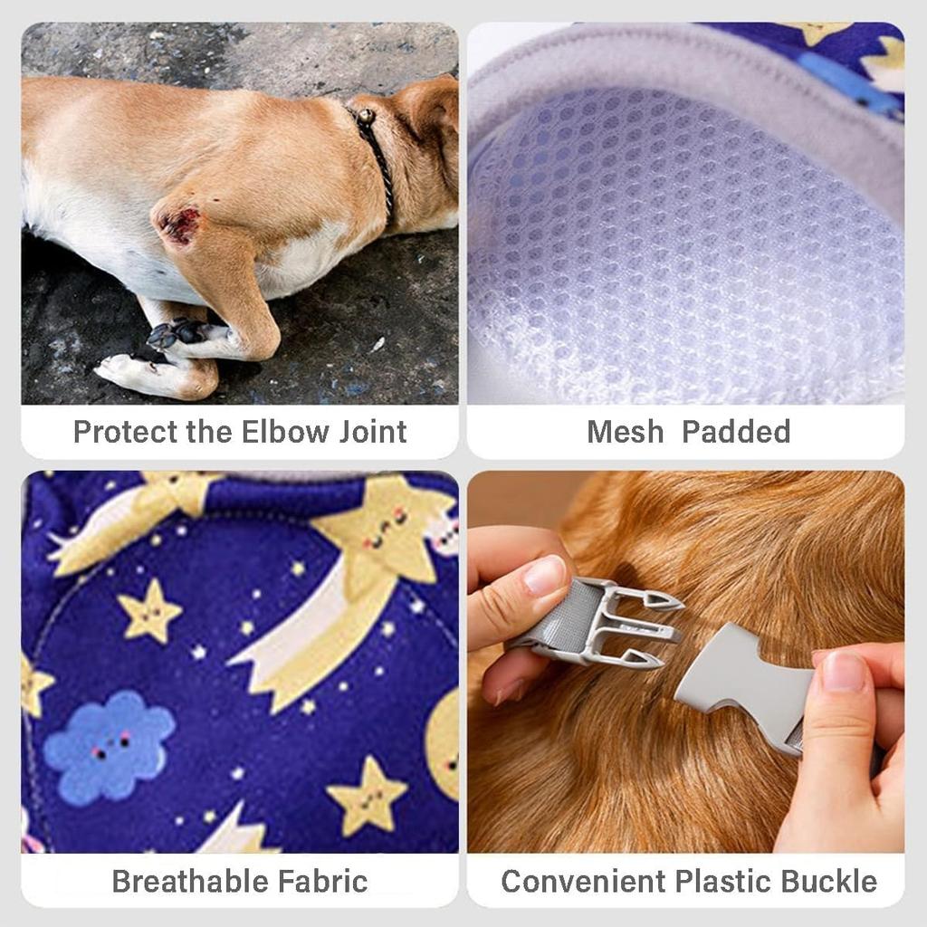 Dog Elbow Pads – Knee Wrap Front Leg Sleeves for Large Dogs, Wound Protection Anti-Licking Brace for Injured Legs or Joints ( X-Large, Yellow)