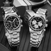 ADDIESDVIE New Stainless Steel Men Watch Ceramic Bezel Luminous Multifunctional Chronograph Quartz Watches AD2543 Man Clock