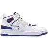 Li Ning Attack 2020 Shock Absorption Non-Slip Wear-Resistant Mid-Top Retro Basketball Shoes Women Sneakers White Blue AGBQ116-1