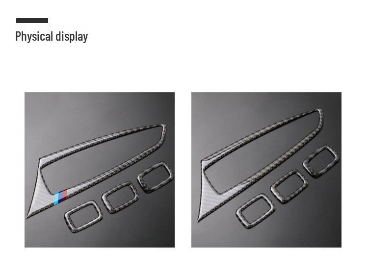 14-17 BMW X3/X4 F25/F26 Наклейка накладка на переключатель стеклоподъемника из углеродного волокна