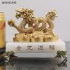 Золотой дракон Подарок Украшения в форме дракона Скульптура Поделки Гостиная Декор для дома Подарок на новоселье Аксессуары в стиле фен-шуй