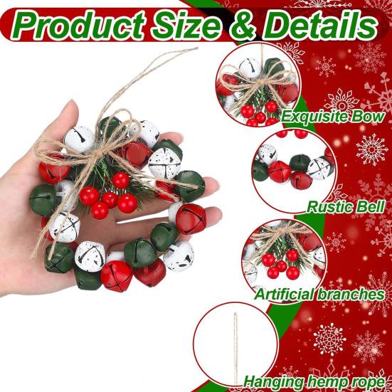 Колокольчик Венок Колокольчик Бант Рождественское Украшение Сезонный Колокольчик Орнамент Рождественская Домашняя Вечеринка Праздничное Украшение