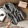 Scarf Women'S Winter Maillard Premium Korean Crumpled Solid Color Cashmere Casual Shawl Dual Use