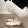 Weiwei girl 612-1 круглые одинарные туфли женские плоские с мягкой подошвой туфли Мэри Джейн в стиле ретро милые балетки
