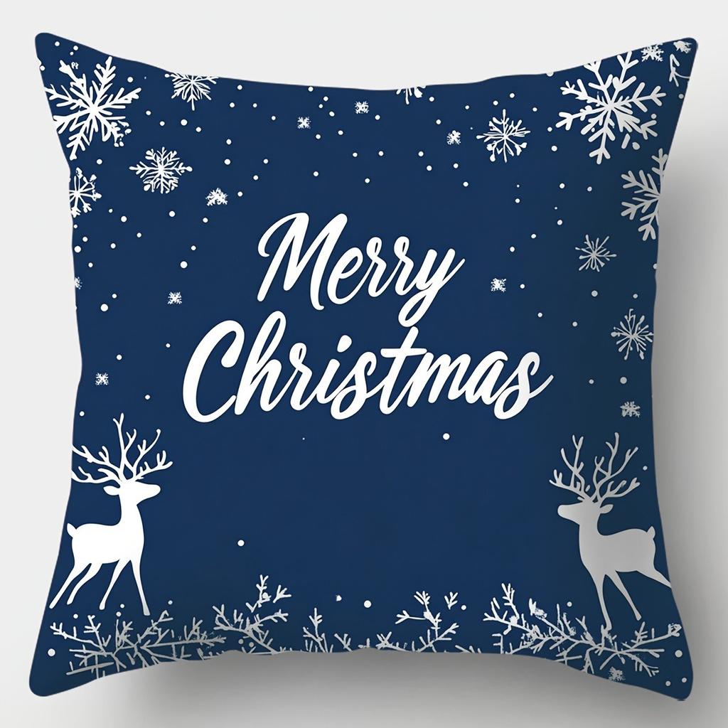 Merry Christmas Decorative Pillowcase Living Room Sofa Cushion Cover Suitable for Home Room Pillow Cover for Friends Gifts