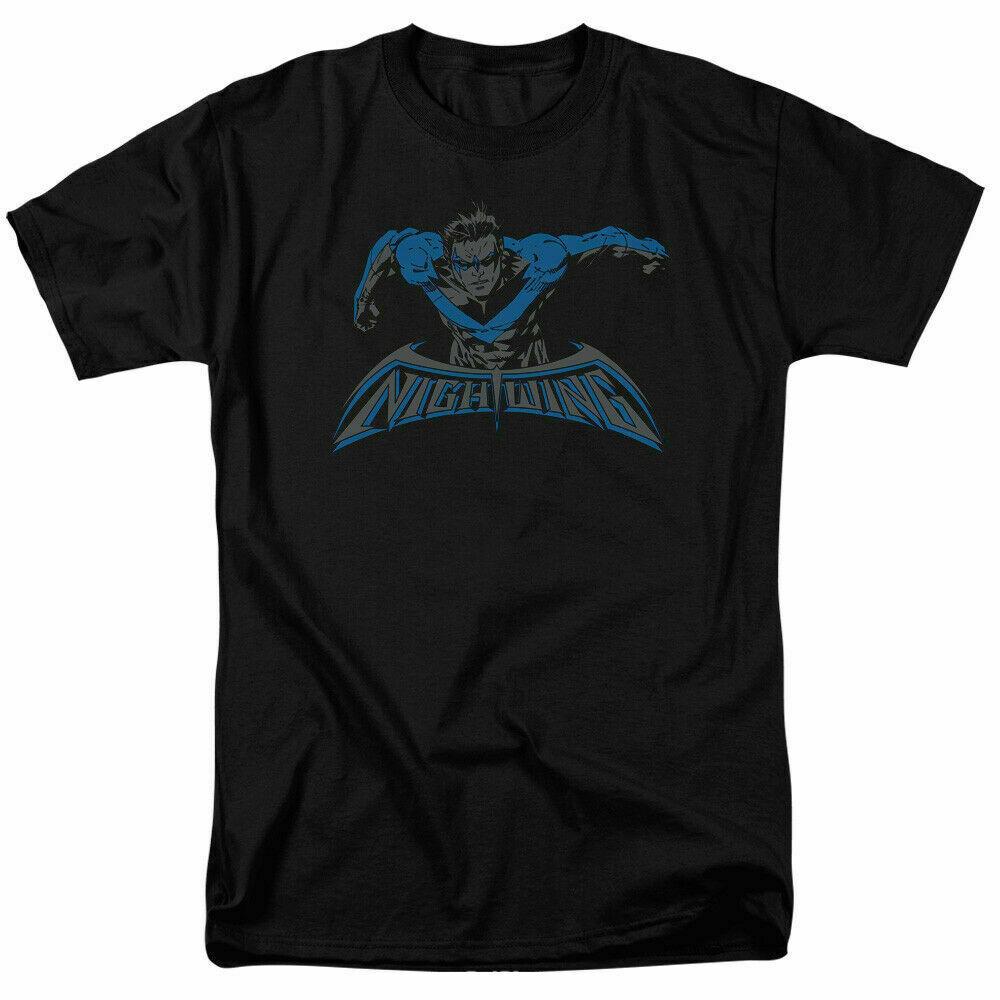 Nightwing Wing Of The Night T-shirt Licensed Comic Book Tee Dick Grayson Black