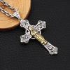 S925 Sterling Silver Virgin Mary Cross Necklace Pendant - Unisex Korean Fashion Thai Silver