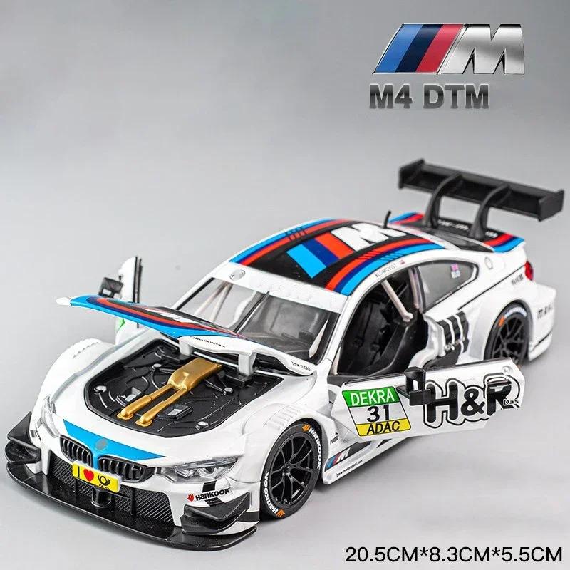 1:24 BMW M4 DTM M6 BMW CSL Racing Car Free Wheeling High Light Спортивный гоночный автомобиль Модель игрушки Литье под давлением из металлического сплава Миниатюрная копия