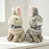 Simulation Bunny Stuffed Doll Soft Fluffy Stuffed Bunny Doll Rabbit Plush Toy  Bedroom Ornament
