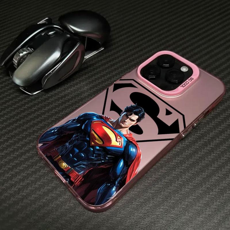 S-Supermans B-Batmans Phone Case For iPhone 11 12 13 14 15 16 17 Pro Max 16e 17E 17 Air Plus 13 Mini Shockproof Funda Back Cover