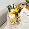 Cartoon C-Calvin Hobbes Cute Phone Case Luxury Electroplated Metal Frame Case For Samsung Galaxy S25 S24 S23 Ultra Funda