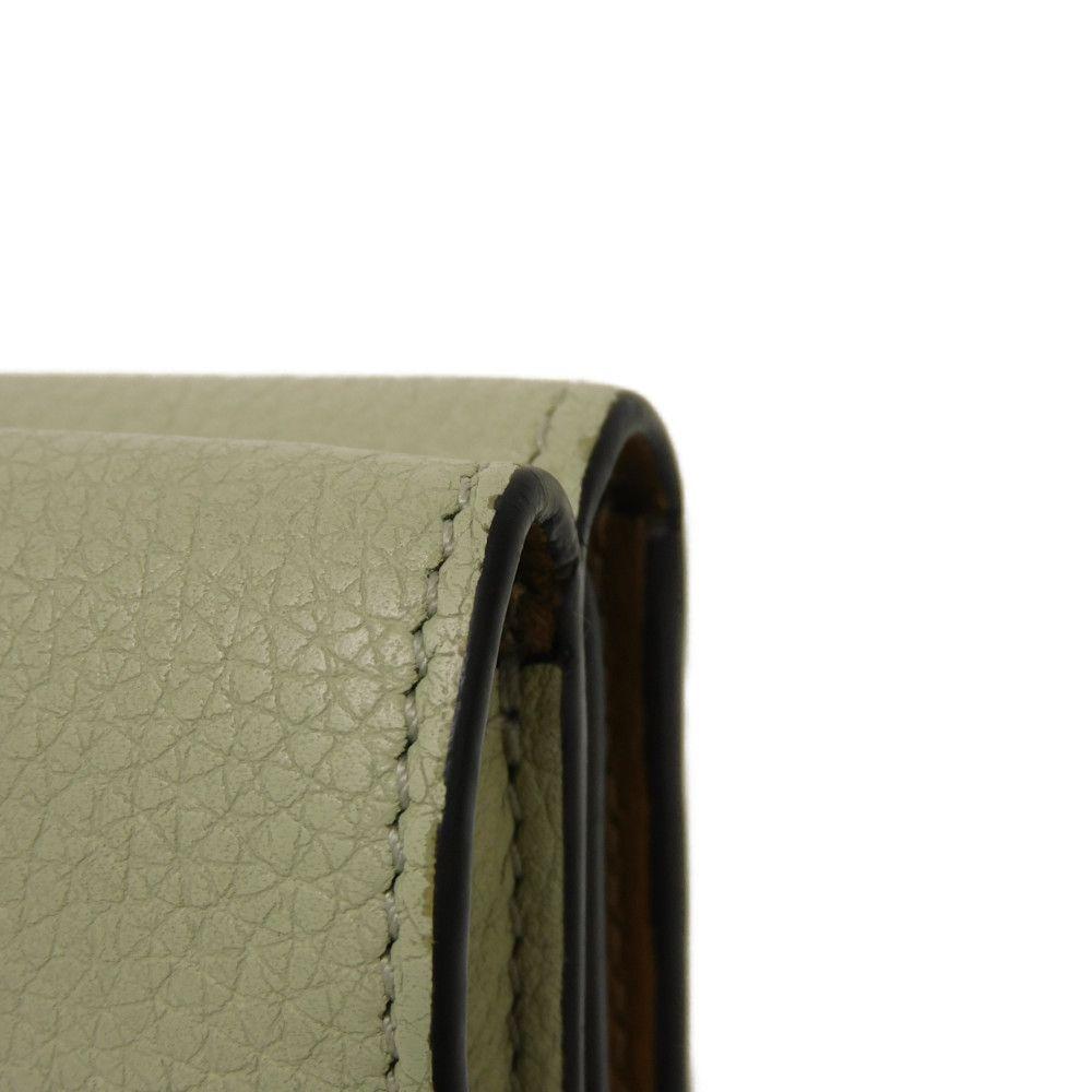Used 12695 Trifold Wallet C660TR2X03 7942 Pastel Marble Green Ash Gray Brown Anagram Unisex from Japan AUTHENTIC
