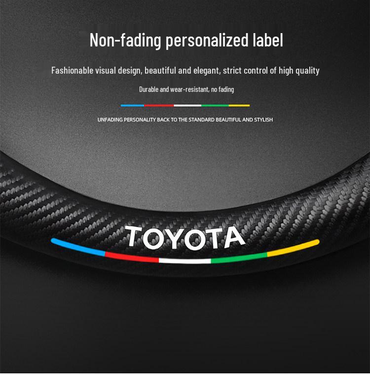 Чехол на руль Toyota Ling Shang 21-24: Всесезонная универсальная крышка ручки из натуральной замши, кожи, с ручкой из углеродного волокна