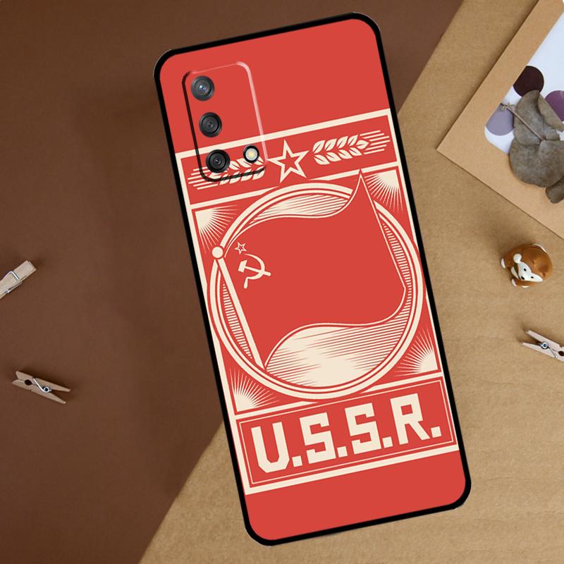 Soviet Union USSR Flag Case For OPPO A31 A53 A53S A52 A54 A72 A74 A83 A91 A93 A94 A5S A15 A16 A5 A9 2020 Coque