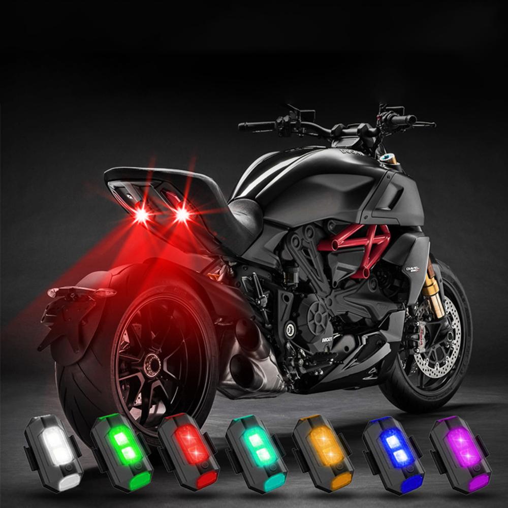 7 цветов стробоскоп для мотоцикла, велосипеда, дрона, самолета, светодиодные предупредительные огни для предотвращения столкновений, указатель поворота, задний фонарь, индикаторная лампа, ночной мигающий свет