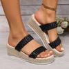 Ladies Roman Shoes for Women 2024 Summer New Fashion Casual Comfort Designer Wedge Slippers Women Platform Sandals Slides