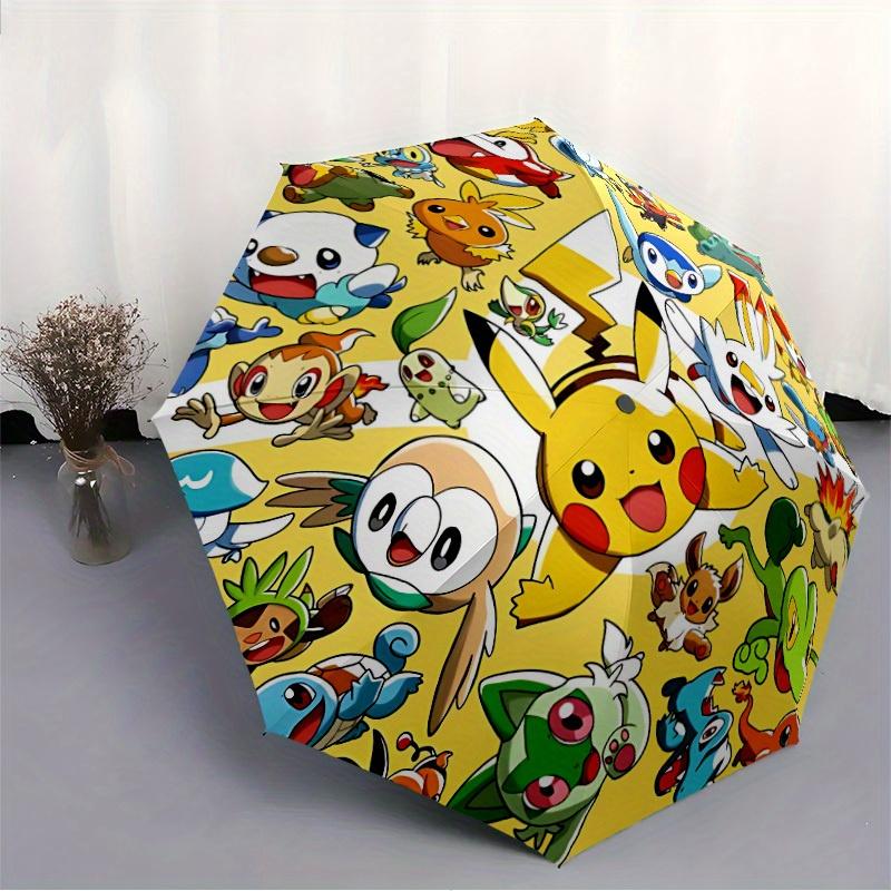 Автоматический складной зонт Pokemon Пикачу, 8 спиц, для всесезонного использования, портативный для путешествий и активного отдыха a0819057