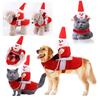 Xmas Santa Claus Merry Christmas Pet Clothes Riding Horse Clothe Christmas Costume Puppy Supplies