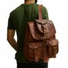 Women's Genuine Brown Leather Backpack Hand-Crafted Travel Rucksack Shoulder Bag