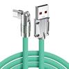 Вращающийся на 180° USB-кабель типа C, быстрая зарядка, 120 Вт, 6А, жидкий силиконовый кабель, провод для Xiaomi, Huawei, Samsung, USB Bold, линия передачи данных