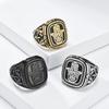 West Asian North African Vintage Hand of Fatima Stainless Steel Ring for Mens Traditional Body Armour Jewellery Punk Style Hip Hop Finger Ring