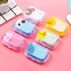 Cartoon Contact Lens Case Box With Mirror Square Lovely Eyes Contact Lens Container Box Bag