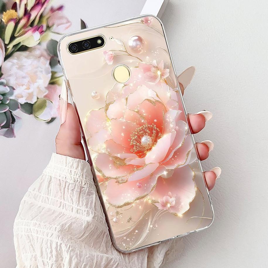 For Huawei Y6 2018 Case ATU-L21 ATU-L22 Cover Luxury Marble Butterfly Soft Silicone Phone Cover For Huawei Y6 Prime 2018 Carcasa