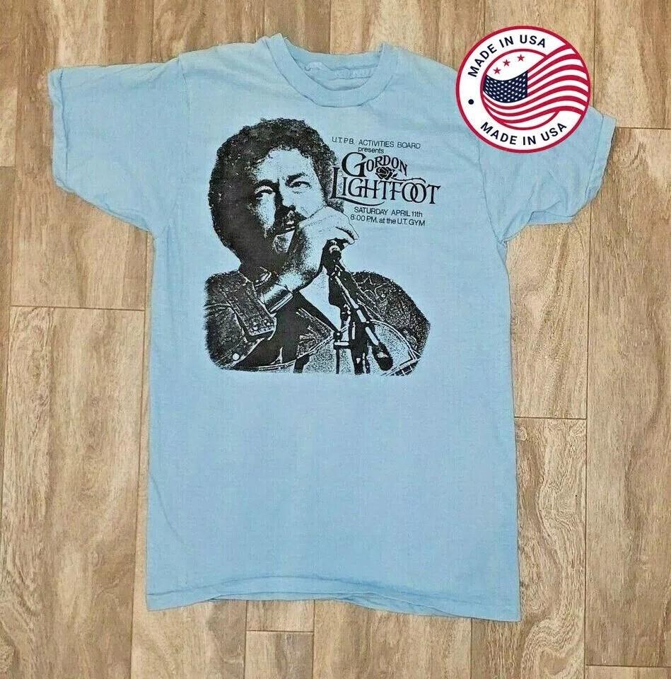 1978 vtg GORDON LIGHTFOOT ENDLESS WIRE Shirt Light Blue Unisex S-5XL Unisex T-Shirt