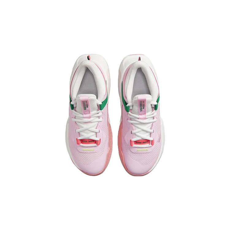 New Nike Air Zoom Crossover Anti Slip Wear Resistant Mid Top Children's Basketball Shoes Pink White Teenagers DC5216-602