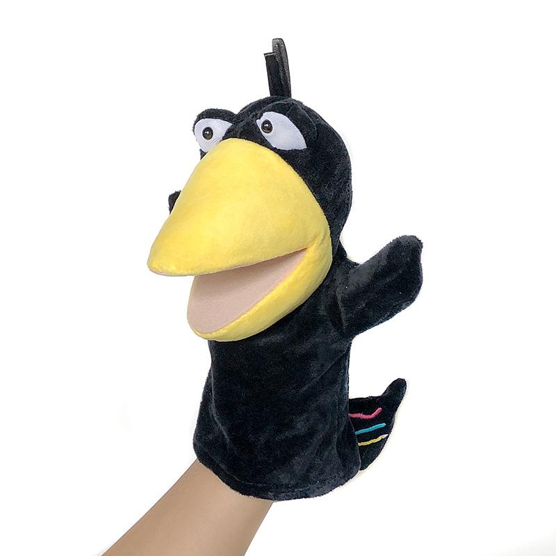 Stuffed Plush Animals Playthings Hand Finger Story Puppet Kawaii Dolls Learning Infant Playthings Duck Lamb Cow Dog Horse Kids Toy Gift Idea
