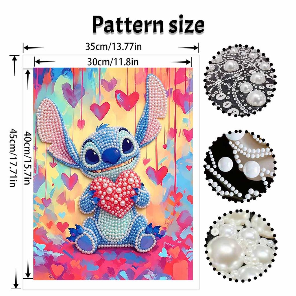 Disney Stitch pearl painting handmade diy pearl art painting simple living room hanging painting decoration