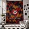 Custom Tapestry Wall Hanging, Brentford Football Personalized Name Text Home Wall Decor