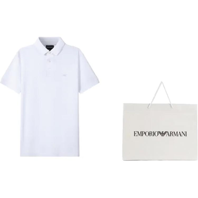 EMPORIO ARMANI Logo Printed Short Sleeved Polo Shirt 8N1F98-1JUVZ-0100
