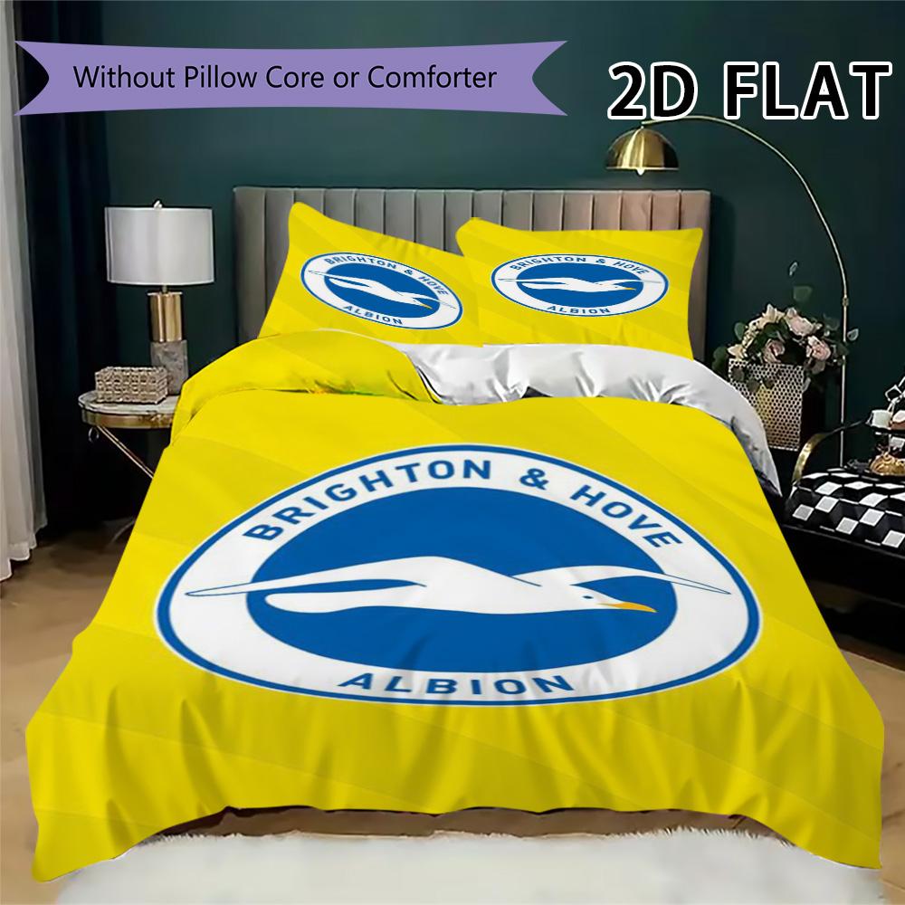 Brighton Pattern Bedding uilt Set uilt Cover Pillowcase Home Decoration Birthday Gift (1 * duvet cover + 2 * pillowcase without core)