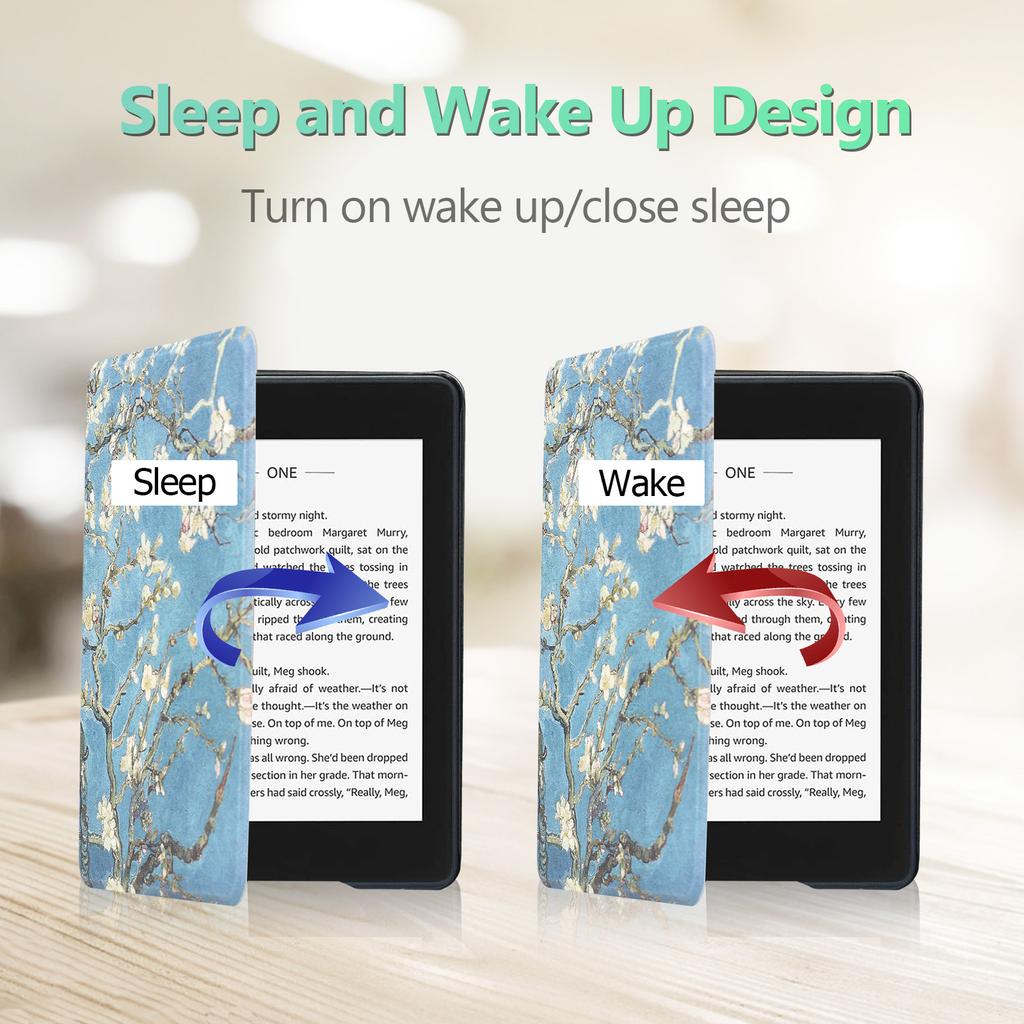 Кожаный чехол для электронной книги для Kindle 658(10-е поколение, выпуск 2019 г.) - Легкая искусственная кожа премиум-класса