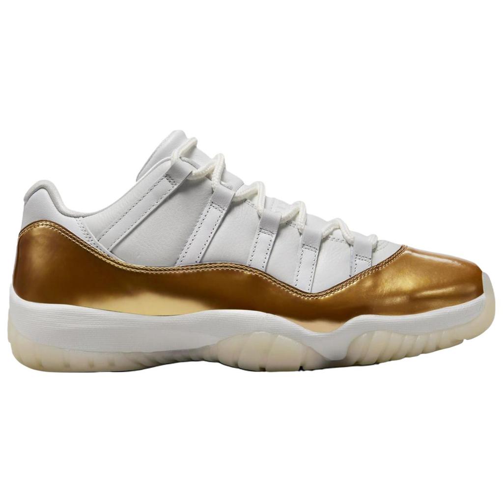 Jordan Баскетбольные кроссовки Air Jordan 11 Low Unisex Бело-золотые AH7860-102