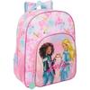 School Backpack - SAFTA - BARBIE PAINTERLY - Adaptable To Trolley - Comfortable - Pink
