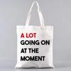 Colorful Letter Canvas Women Tote Bags Ladies Shoulder Handbag  Shopping Bag Reusable Fashion Girl Handbags Gifts