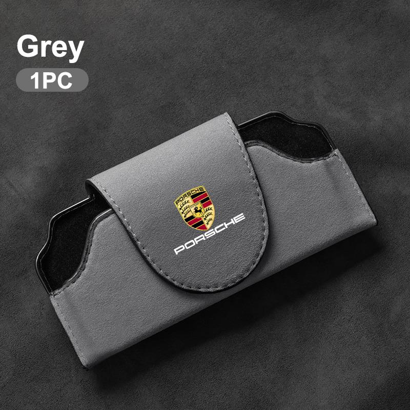 AABKW1 Car Glasses Holder Clip Accesorios Decoration Sun Glasses Storage For Porsche 918 911 718 Taycan Panamera Cayenne Boxster Cayman