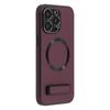 For iPhone 14 Pro Max Kickstand Case Compatible with MagSafe PC+TPU+PU Phone Back Cover