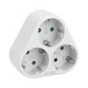 EU Type F 3‑Way Cordless Outlet Splitter – 16A Multi Plug Adapter, 3680W Max