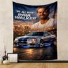 Paul Walker Tribute Skyline City Night Scene Patterned tapestry for bedroom and living room home decor sofas