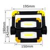 Waterproof Portable LED Flood Lights Work Light for Outdoor Camping Hiking Not Included Battery