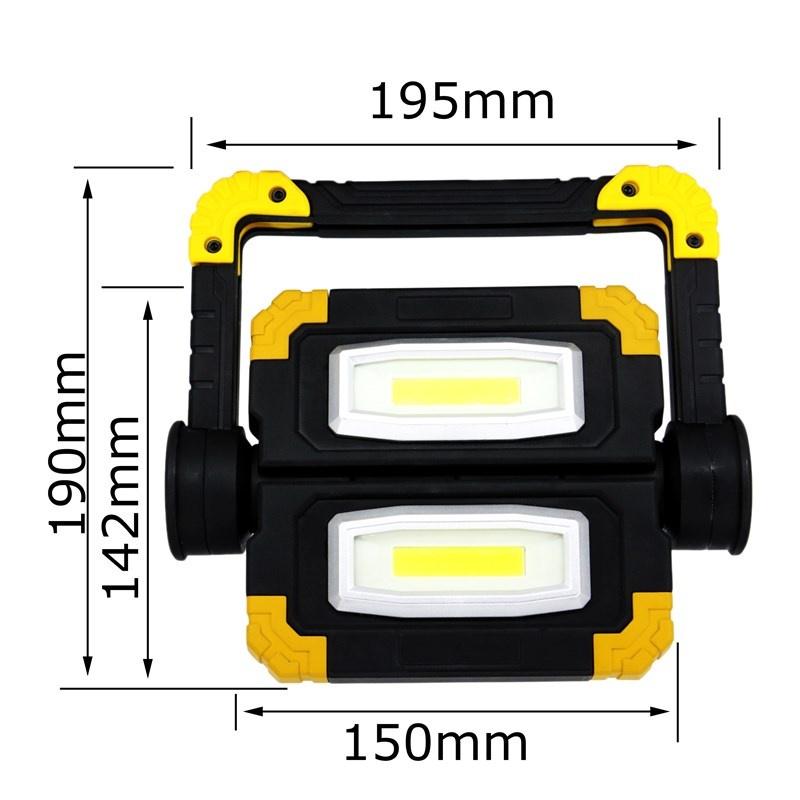 Waterproof Portable LED Flood Lights Work Light for Outdoor Camping Hiking Not Included Battery